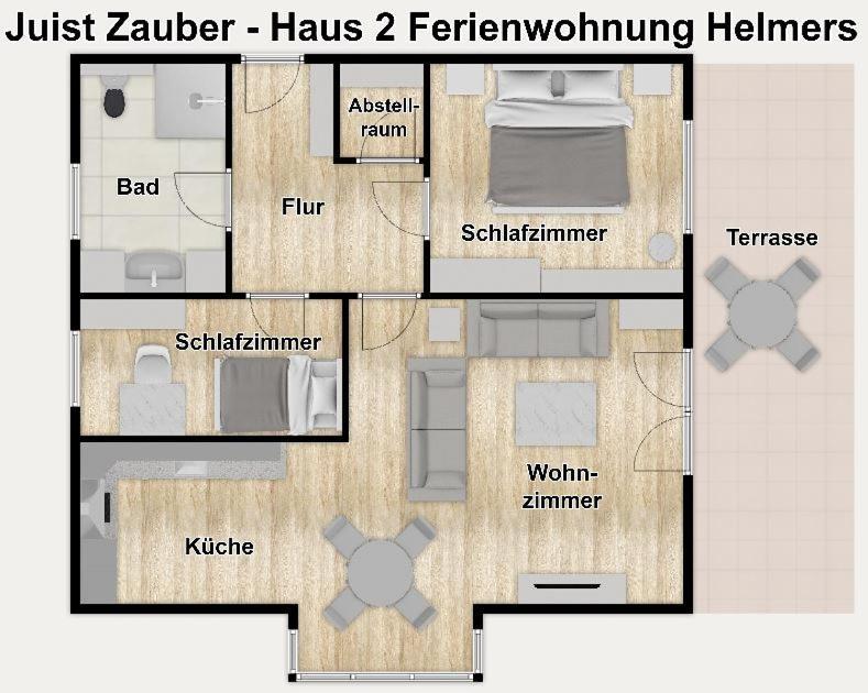 Juist Zauber - Haus 2 Ferienwohnung Helmers Exterior foto